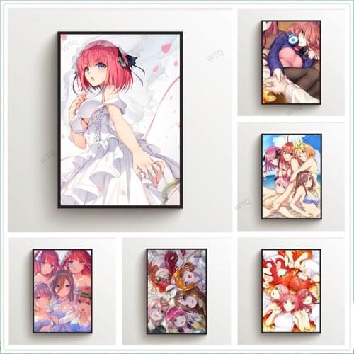 WTQ Anime Posters The Quintessential Quintuplets Canvas Painting Wall Decor Retro Poster Wall Art Picture Room Decor Home Decor