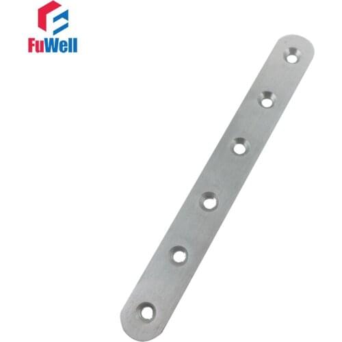 4pcs 175mm x 20mm Straight Bracket 201 Stainless Steel 2.3mm Thickness Mending Repair Plate Connector Flat Bracket