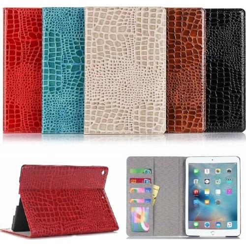 Luxury Folio Coque for iPad 7th 10.2 Case Crocodile Map PU Card Slot Stand A2198 A2200 A2233 Funda for iPad 10.2 2019 Cover