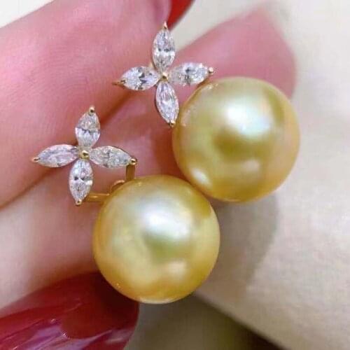 DIY Pearl Accessory Fashion Stud Earrings Flora Design Pearl Jewelry Making Components For 10-12mm Beads