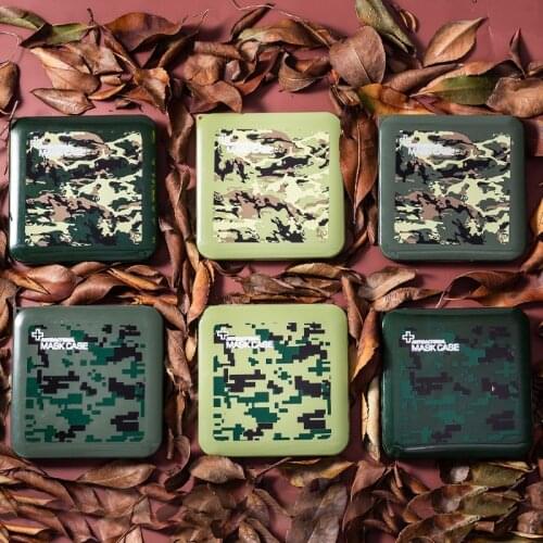 Super NEW Camouflage design Mask Storage Case Mask Storage Box Organizer Disposable Mask Case Face Mask Storage Case Mask Holder