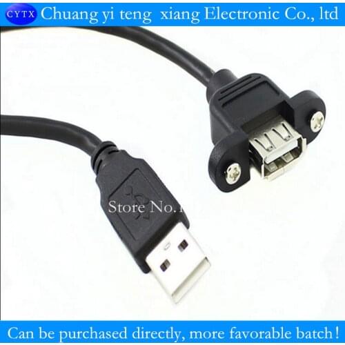 5pcs/lot USB extension cable USB2.0 extension cable with the chassis bezel ears can be fixed with a screw hole 30cm