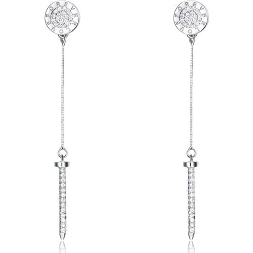 ZEMIOR 925 Sterling Silver Drop Earrings For Women 5A Clear Cubic Zirconia Long Earring Anniversary Fine Jewelry New Listing