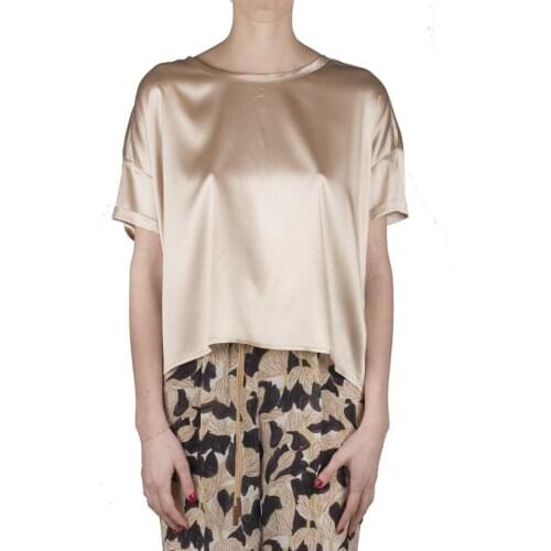 Jucca T-shirt women JC J3312108/L t T-shirt wide satin shiny barley