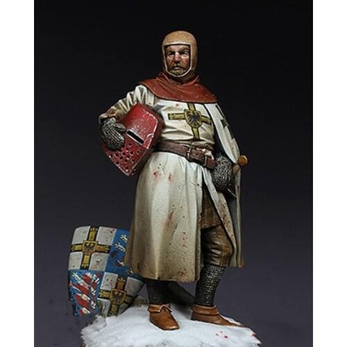 1/24 ancient man warrior stand in winter Resin figure Model kits Miniature gk Unassembly Unpainted
