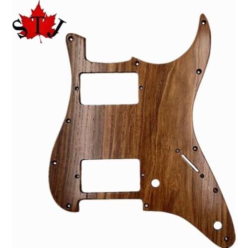 1PCS Hand made Solid scholartree wood Pickguard HH