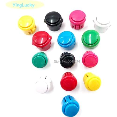 10pcs Arcade button 30mm Micro Switch For DIY Arcade Controller Jamma Mame 24mm Arcade Button Round Push Button