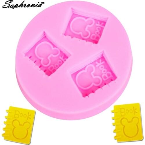 10PCS/SET New Arrival! DIY Design Mini Book Silicone Mold, 3D Fondant Mold,Soap Mold,Chocolate Mold,Cake Decoration Tool F1069