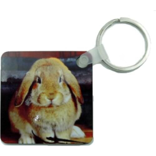 100pcs/lot Wholesale Fashion diy OEM Sublimation keychain Wooden car Key Rings White blank MDF Key Chain for Heat Press