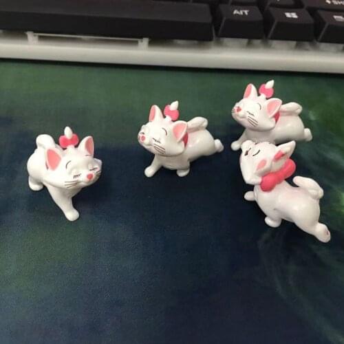12PCS/lot 3.8cm Disneyland squint walking Mary cat super cute DIY decoration