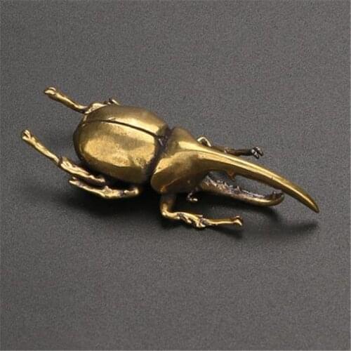 3D Brass Insect Casting Statue Mini Animal Metal Figurine Home Decor Desktop Crafts Sculpture Decoration Pendants Gifts