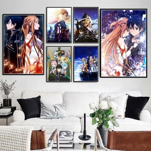 5D Diamond Painting Japanese Anime Poster Sword Art Online Diamond Mosaic Sale Diamond Embroidery Cross Stitch Home Decoration