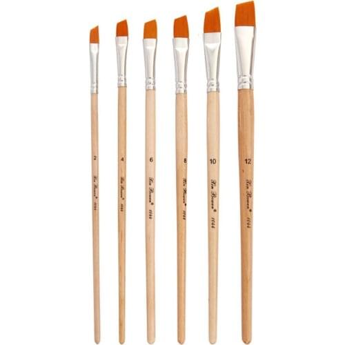 TWISTER.CK 6Pcs/Set Paint Brushes Set Yellow Paintbrushes nylon bris Hair Artist Watercolor Painting Intended for long time use
