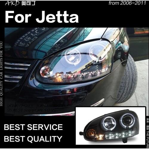 AKD Car Styling for VW Jetta Headlights 2006-2011 Jetta Gli LED Headlight Angel Eye Led Drl Hid Bi Xenon Auto Accessories
