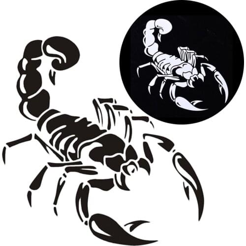 Car Sticker 3D Scorpion Pattern Cool Car Decal Paste Decoration Ornament Car Decal 3D Animal Car Accessories Decoration