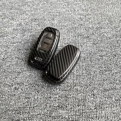 Real Carbon Fiber Remote Key Shell Cover Case For Audi A3 A4 A5 A6 A7 A8 Q5 Q7 S3 S5 S6 R8 TT Q3