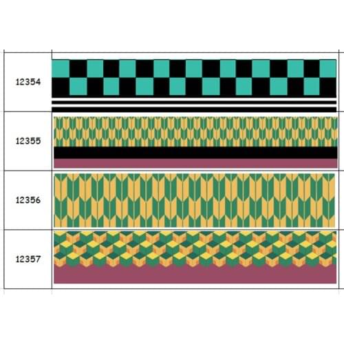 DHK 50yards Japan Cartoon Printed Grosgrain Ribbon Accessory Hairbow Headwear Decoration DIY Wholesale OEM D1367