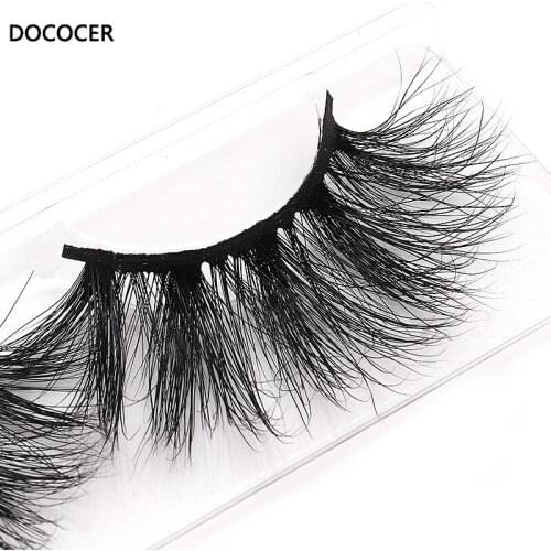 DOCOCER 25mm Lashes 3D Mink Eyelashes Mink Strip Eyelashes Long Dramatic Full Lashes Handmade Makeup False Eyelashes maquiagem