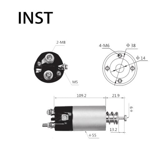 ELECTROMAGNETIC SWTICH SOLENOID FOR 24V 5.0KW ME701442 ME701443 M371XB2171 M371XB2371 1547 1352364 2941857 SNLS753A
