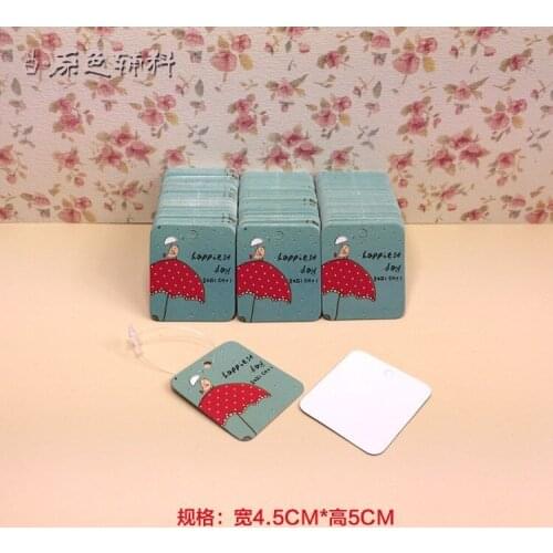 Hot sell happy day jewelry tags Size: 45X50mm 500PCS hang tags350g/sqm paper clothing tag small tags