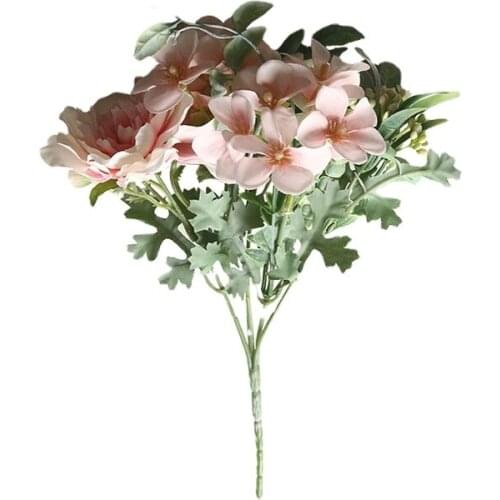 Artificial Peony Silk Flowers Rose Bouquet Wedding Photography Props Flower Home Decoration Wedding Hold Bouquet