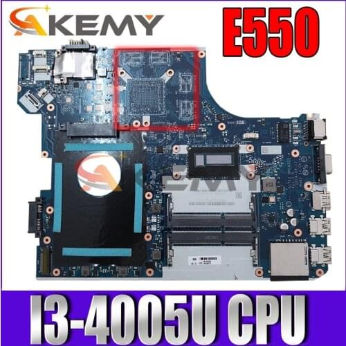 Akemy AITE1 NM-A221 FRU 00HT584 PC Laptop Motherboard For lenovo Thinkpad E550 SR1EK I3-4005U Main Board works