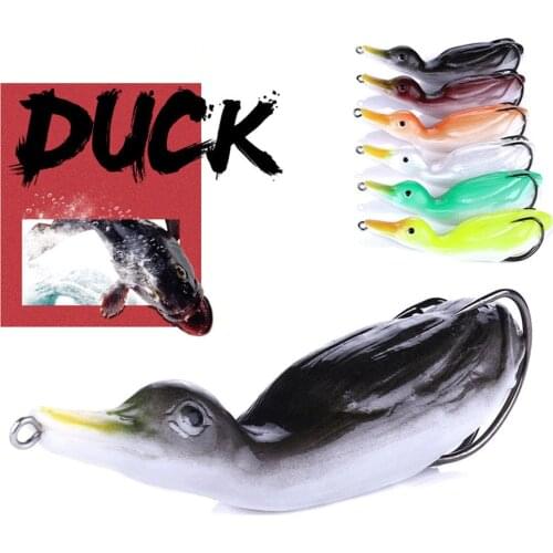 10cm 20g Fishing Soft Lure Shad Wobblers Silicone Floating Lures Worm Artificial Bionic Bait Crankbait Fishing Tackle Duck Shape