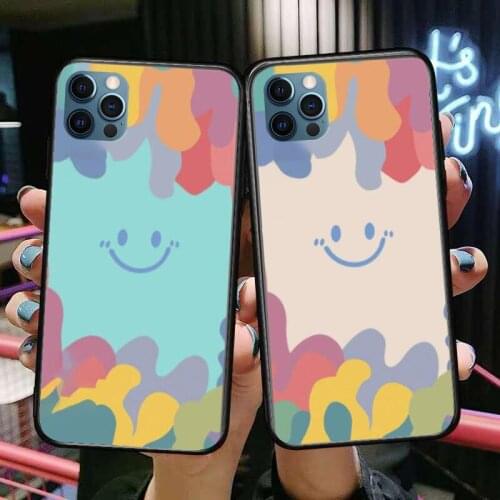 Cute Smile Pattern Soft Shell Phone Cases For iphone 12 Pro Max case 11Pro Max 8PLUS 7PLUS 6S iphone XR X XS mini mobile cell f