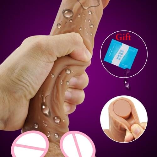 Real Dildo No Vibrator Skin Feeling Dildo Sex Toys for Women Huge Big Penis Powerful Suction Cup Female Masturbation Sex Toys