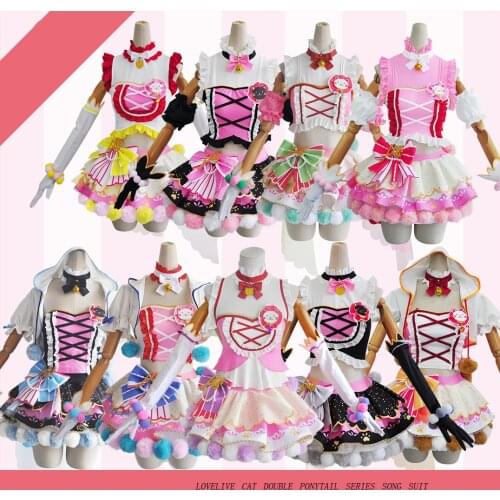 2021 The New Lovelive cat double pony tail cos card arcade playing song costume cosplay costume female Tojo Nozomi