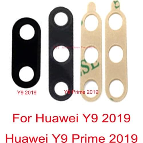 Main Rear Back Camera Glass Lens For Huawei Y9 2019 / Y9 Prime 2019 Back Big Camera Lens Glass Part With Glue Adhesive Sticker