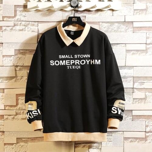 Fashion Brand MenS Black White Oversize 2021 Spring Autumn Hip Hop Loose Casual POLO Shirt Punk Streetwear Clothes