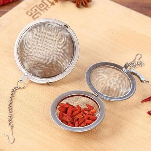 Spice Filter Stew Soup Ball Kitchen Cooking Tools 304 Steel Tea Strainer Infuser Tea Locking Seasoning Tea Spice Ball