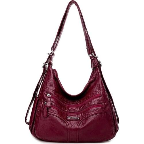 Women Shoulder Bags Luxury Soft Leather Multifunction Women Bags Fashion Female Large Capacity School Bag High Quality