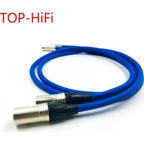 TOP-HiFi Rhodium plated RCA to XLR Male to Male Balacned Audio Interconnect Cable XLR to RCA Cable with CARDSA Clear-Light-USA