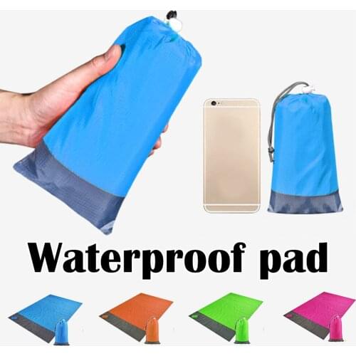 1x Camping Mat Waterproof Beach Blanket Outdoor Grounding Mat Mattress Picnic Pocket Carpet Rug Portable Folding Sleeping Bed