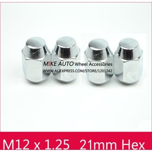 16PCS M12x1.25 Steel Wheel Lug Nuts Hex 13/16" for the wheel of NISSAN SUZUKI
