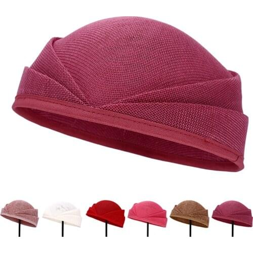 19*19*10.5CM fascinator millinery imitation linen base for DIY craft hair accessories decoration hat