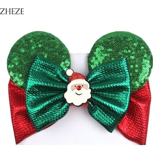 2021 Trendy Halloween Bows Mouse Ears Headband Kids Girls Festival Headwrap Elastic Baby Headwear DIY Hair Accessories