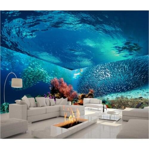 3d room wallpaper custom photo Oil painting style gorgeous sea world Whole house wall 3d wall murals wallpaper for walls 3 d