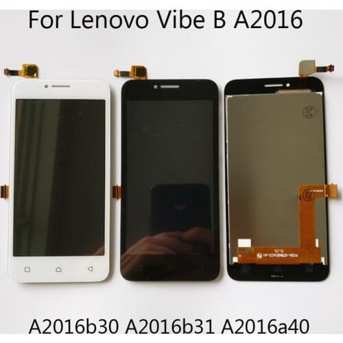 White/Black 4.5 inch For Lenovo Vibe B A2016 A2016a40 A2016b30 A2016b31 LCD Display Touch Screen Digitizer Assembly Replacement