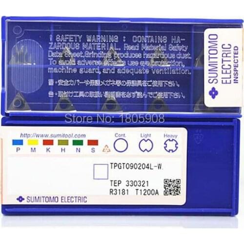 Free shopping 10PCS TPGT090204L W T1200A Boring blade Carbide Cutter Turning tools Carbide inserts