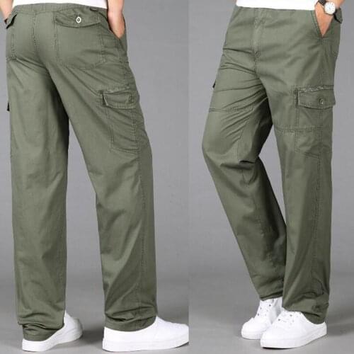 New Casual Trousers Cargo Pants Overalls Multiple Pockets Mens Casual Pants Men Trouser Cargo Pants