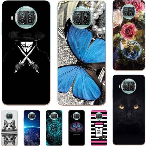 Phone Case For Xiaomi Mi 10T Lite 5G 10T Pro 5G Xiaomi Apollo Pro 6.67" Soft TPU Relief Silicone Case Animal Cat Cover Coque