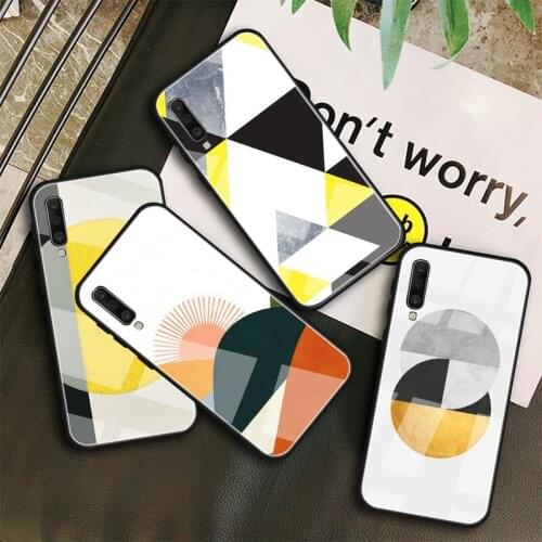 Splicing art Tempered Glass Case For Samsung Galaxy A10S A10E A20S A20E A30S A40 A50S A60 A70 A80 A90 A6 A7 A8 Shell
