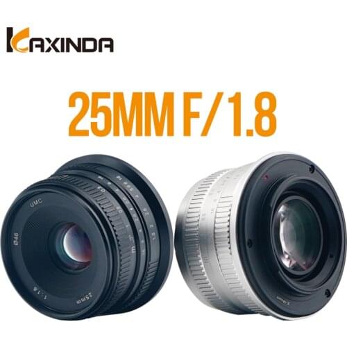 KAXINDA 25mmF1.8 Large Aperture Lens for APS-C Mirrorless Cameras for Canon M-mount or Fiji-XF Mount or Sony E Mount Micro 4/3