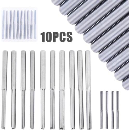 10pcs 2 Flute Milling Cutter Tungsten Carbide 3.175mm Straight Shank End Mill CNC Durable Router Bits for Engraving Cutting