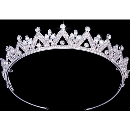 Crown HADIYANA Estilo Europeo Temperamento Exquisite Women Crown High Quality Cubic Zirconia BC3386 Accesorios para el cabello