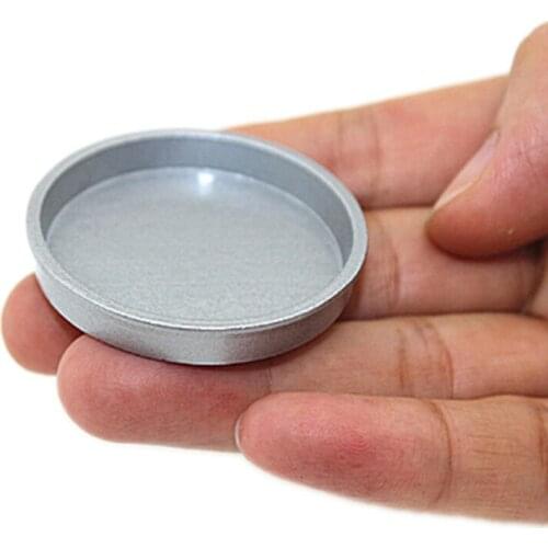Cute 1:12 Dollhouse Miniature Mini Metal Round Tray Kitchen Accessories Toys