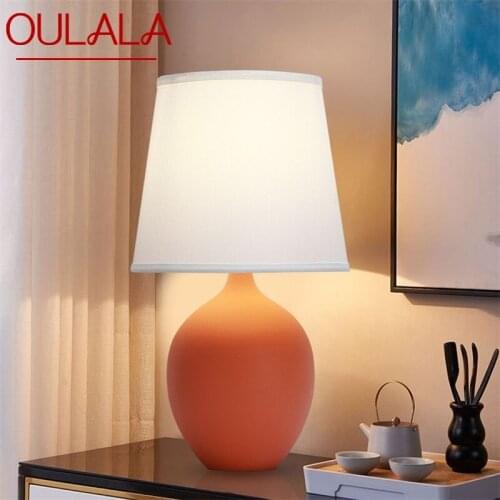 OULALA Dimmer Table Lamp Ceramic Desk Light Contemporary Simple Decoration for Home Bedroom